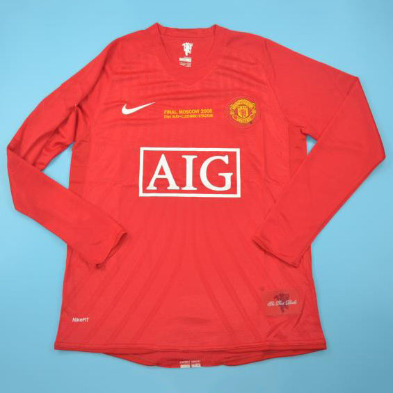 CAMISETA RETRO MANCHESTER UNITED LOCAL 07 - 09 MANGA LARGA