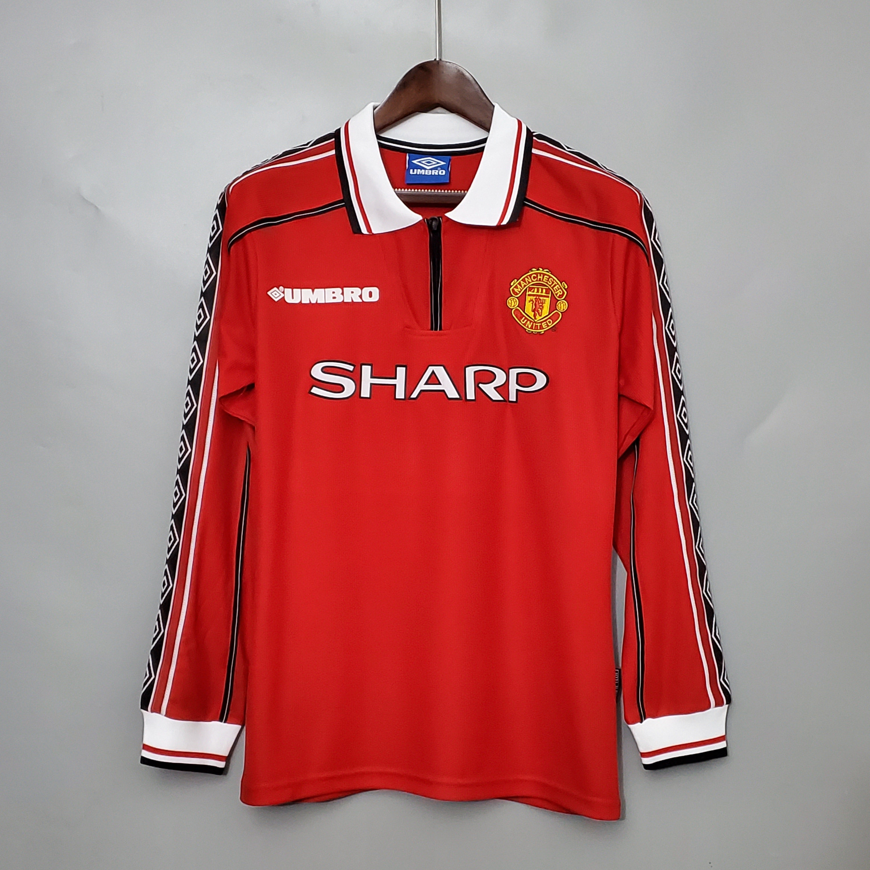 CAMISETA RETRO MANCHESTER UNITED LOCAL 98 - 99 MANGA LARGA